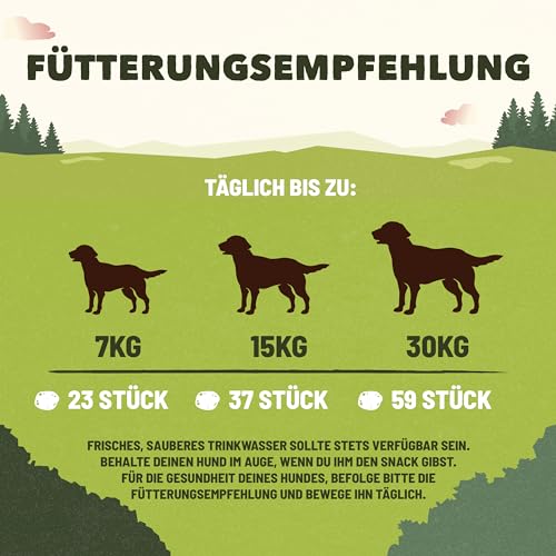 Adventuros Training Hundeleckerlis, reich an Hirsch, 6er Pack (6 x 115g)