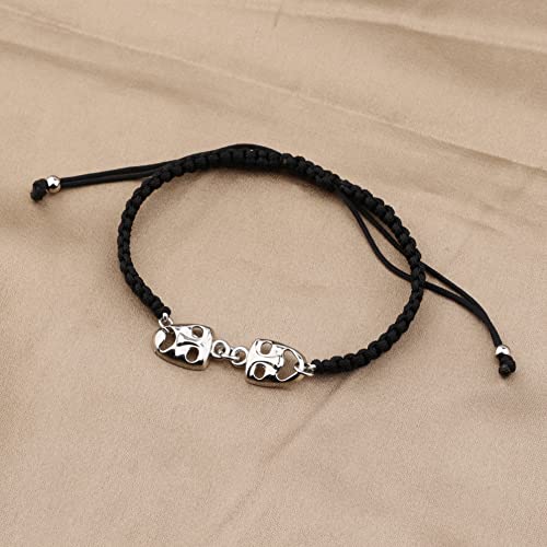 Image of WKXZMTR Mask Actress Bracelet Theater Gifts Theatre Lover Gifts Tragedy Masks Charm Bracelet Play Performer Gift Drama Gift (Mask Br R)