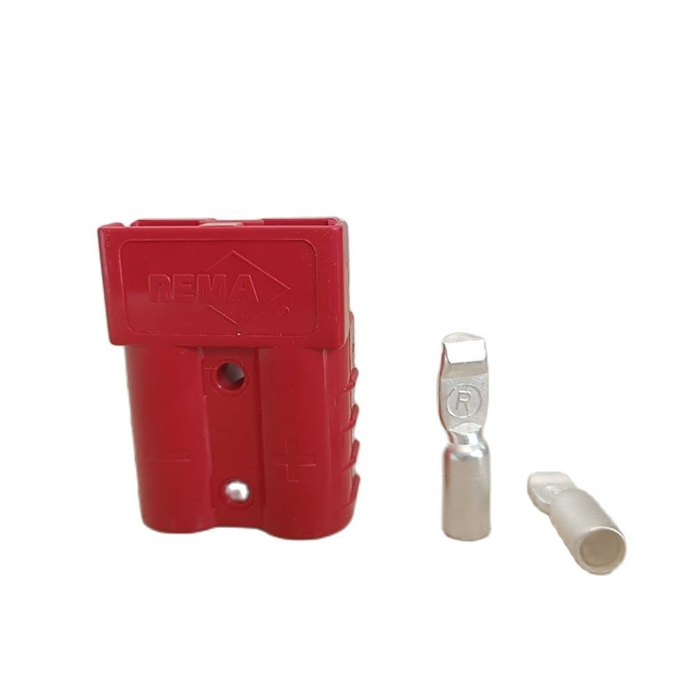 10Pcs 50Amp Power Connector for Rema SR50 50A Red 78184-00 Gray 78180-00 with SR #6 Contact Battery Charger Plug Socket (SR50 Red 10Pcs)