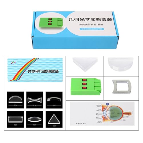 Qianly Conjunto de experimento científico de reflexão e refração de luz, ferramenta de ensino, proje