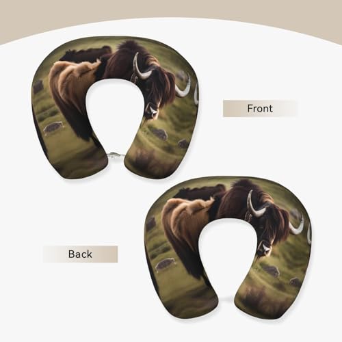 Almohada cuello U espuma viscoelástica tamaño único miniatura 3