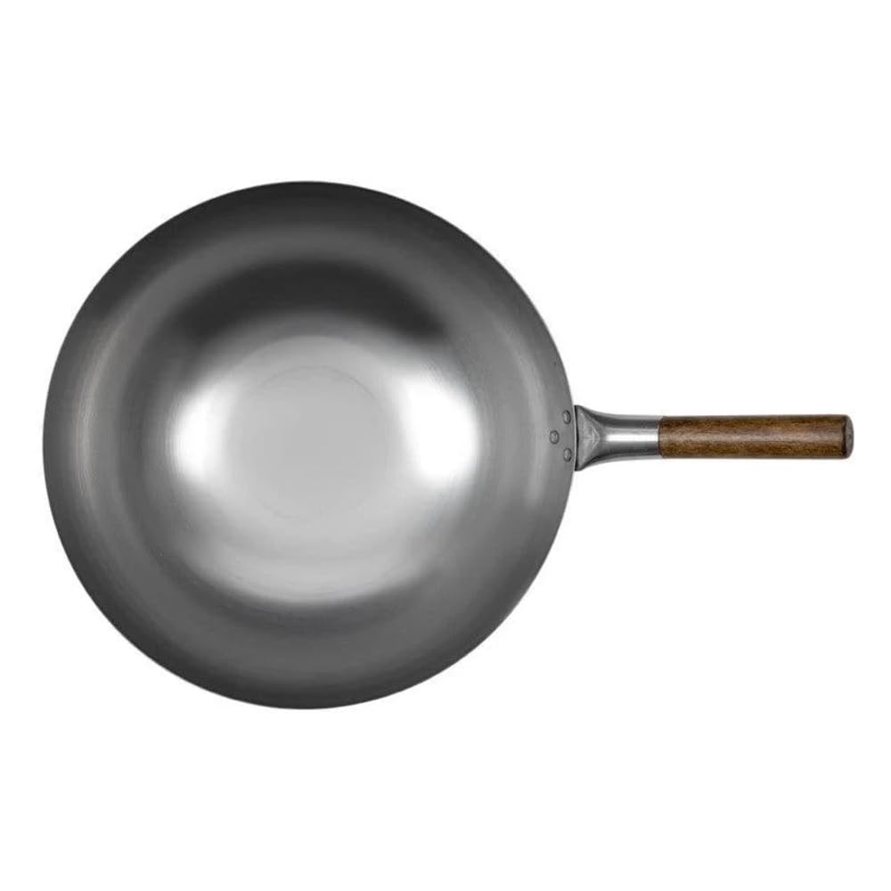 London Wok CT246 Wok rond en acier doux 380 mm x 195 mm