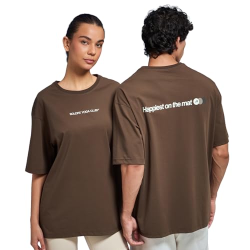 Image of Boldfit Tshirt for Man Unisex Oversized Tshirt for Woman Graphic Tees Supreme Comfort, Effortless Style Oversized T Shirt for Men, Breathable Polycotton T-Shirt for Lounging, Casual Outing, Yoga Wear