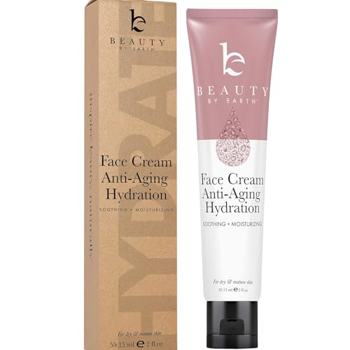 Beauty by Earth Face Cream Anti Aging Hydration - Natural & Organic Ingredients, Face Moisturizer for Dry Skin, Anti Aging Face Cream, Anti Aging Moisturizer for Face, Anti Wrinkle Cream for Women