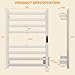 Towel Warmer Brushed Heated Towel Rack for Bathroom Wall Mounted Electric Towel Dryer Rack with Temperature Control and 24 Timer Plug-in/Hardwired