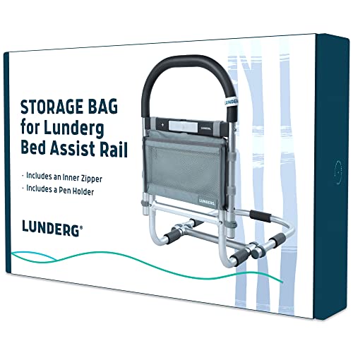 Lunderg Bed Rail Storage Bag for Glasses Remote