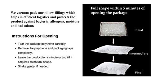 Image of THE HOME STYLE Cotton Vaccum White Cushion Fillers (12 x 12 inch /30 x 30 cm, Set of 3)