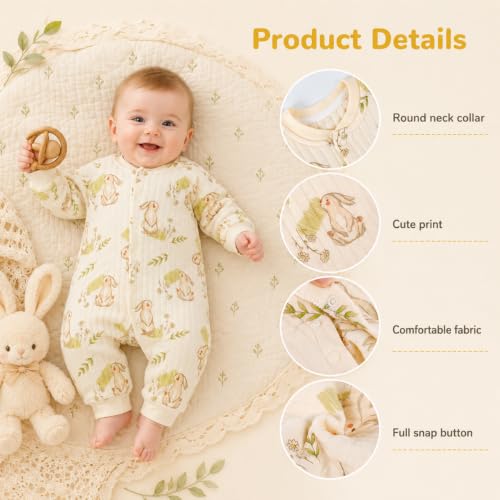 Image of SNOWIE SOFT 5Pcs Set New Born Baby Clothes 0-3 Months with Cotton Long Sleeve Top and Pants, Gloves, Socks, Bear Ear Hat, Infant Clothes 0-3 Months New Born Baby Gifts Shower Gift