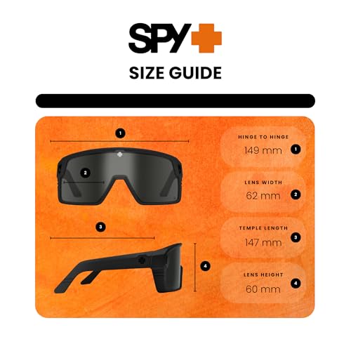 Spy Monolith 62MM Rectangular Sunglasses for Men +BUNDLE with ACCESSORY EYEWEAR KIT4