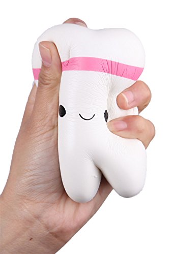 Anboor Squishies Teeth Mini Slow Rising Kawaii Scented Stress Toy 1Pcs Color Random