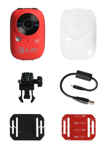 Liquid Image EGO Action-Cam (12 Megapixel CMOS Sensor, microSDHC-Kartenslot, USB 2.0) rot