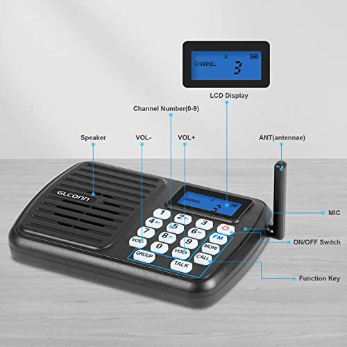Wireless Intercom System for Home Business - GLCONN 5808 Feet Range Wireless Intercom - Room to Room Intercoms Wireless for Home House Office - Home Security Communication System - 2 Pack - Thumbnail 6