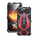 Produktbild CeeEee iPhone 15 Hülle Kamera Bildschirm Schutzhülle Metall Silikon Militär Protctive Handyhülle Outdoor Stoßfeste Case - Rot