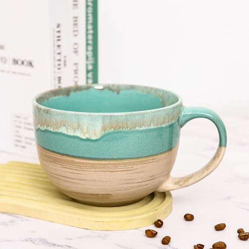 hengshukeji Large 24 OZ/700ml Ceramic Coffee Mugs,Soup Bowls with Handles,Extra Big Jumbo Tea Cup Mug for Office and Home - Image 3
