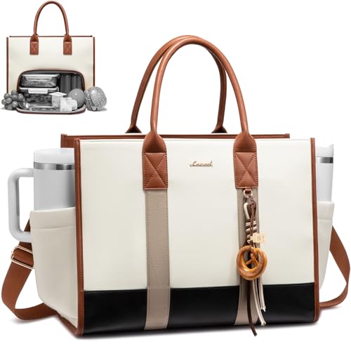 LOVEVOOK Work Tote Bag Lunch Compartment Giant Tumbler