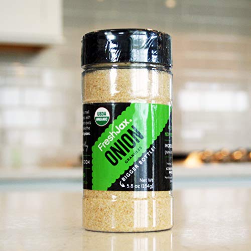 Freshjax Premium Organic Spices, Herbs, Seasonings, And Salts (Certified Organic Onion Granules - Large Bottles) #TOP1