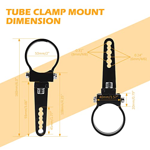 Tube Clamps Mounting Brackets ADTOPI 2’’ Bull Bar Roll Cage Light Bar Mounts for LED Bar Work Lamps Fog Lamps Off Road Lights Fit for UTV ATV Offroad Truck, 2pcs … - Thumbnail 2