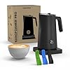 Subminimal NanoFoamer PRO, Frullino Montalatte Elettrico Senza Maniglie, Schiuma Latte Professionale per Latte Art, 3 Flussometri Inclusi, Compatibile con Tutti i Latti, Nero