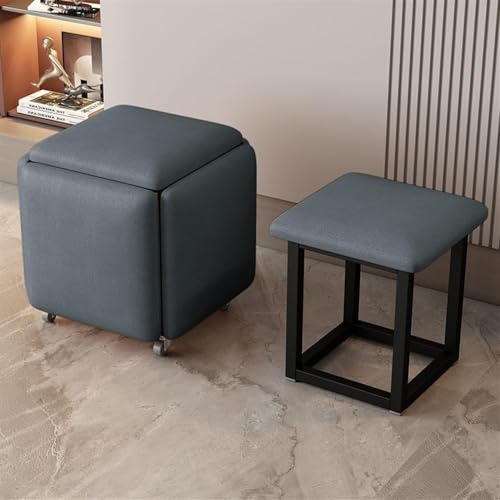 Tabouret de canapé empilable résolvant le manque de place dans le salon