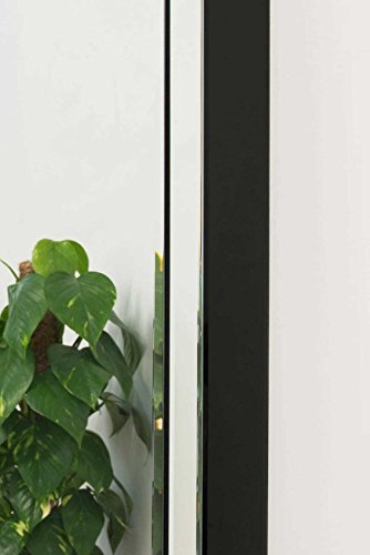 MirrorOutlet 3Ft11 X 2Ft7 120cm X 80cm Black/Silver Bevelled Frameless Wall Mirror Modern, Wood,SWS008 - Cosy Home Interiors MirrorOutlet 3Ft11 X 2Ft7 120cm X 80cm Black/Silver Bevelled Frameless Wall Mirror Modern, Wood,SWS008 - Image 3