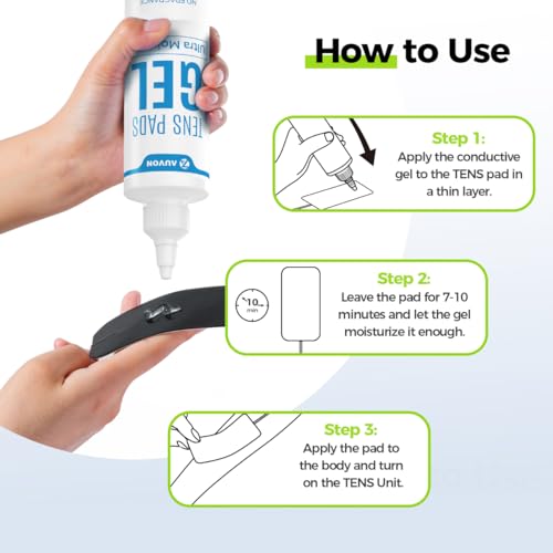 image for AUVON Professional Conductive Gel Specialized for TENS Unit Pads, Odor