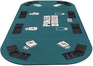 Smartxchoices Folding Poker Table Top Portable 71"x35" Poker Mat Cover Topper 8 Player