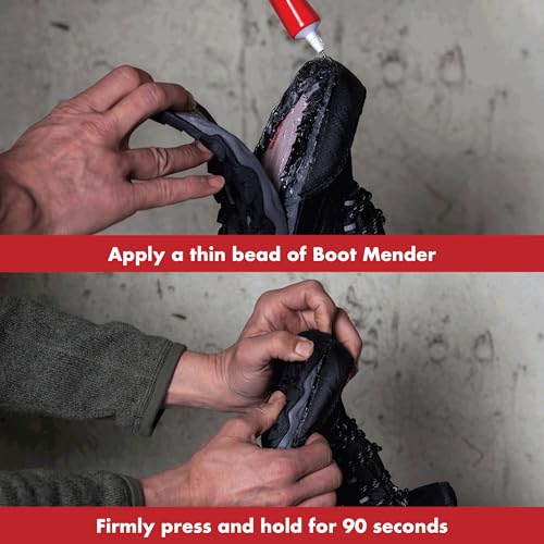 Boot Mender Glue - Shoe Glue Sole Repair - Clear, Instant Bond, Heavy Duty Adhesive (2 Pack of 30g Tubes)