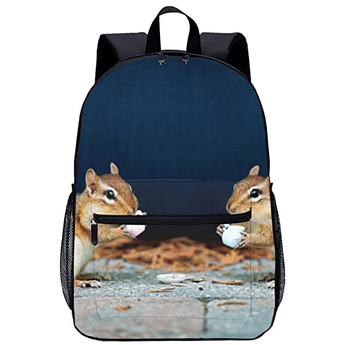 Mochila de viaje con diseño de ardilla para excursiones y uso informal adolescente