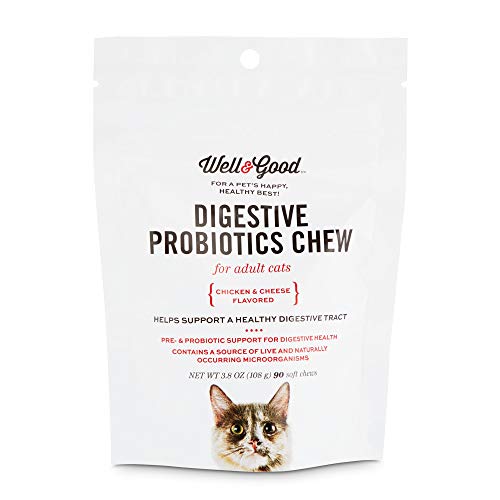 Well & Good Digestive Probiotics Soft Chews for Adult Cats, Count of 90, 3.8 OZ