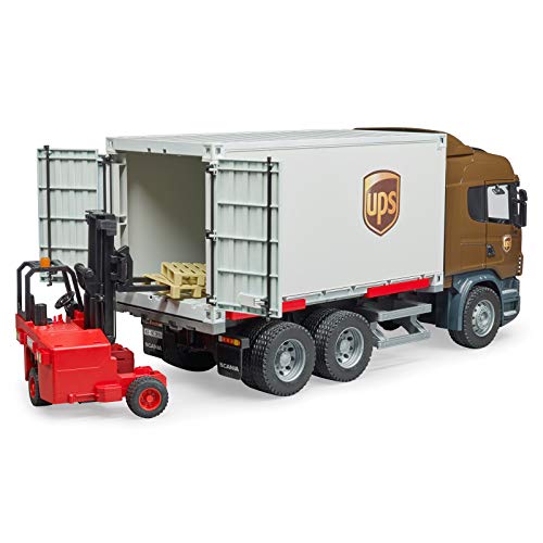 Bruder 03581 Scania R-Series Ups Logistics Truck With Forklift Vehicles - Toys #TOP3