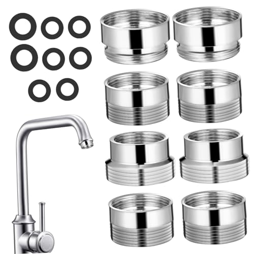 Adaptadores de manguera SHINEOFI de 8 piezas para grifos de cocina y jardín con alta conexión 2