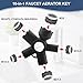 10-in-1 Faucet Aerator Removal Tool, Universal Faucet Aerator Key for Kitchen & Bathroom, Fits M16.5, M18.5, M21.5, M22, M24, M28, TT, TF, STD, and TJ Sizes