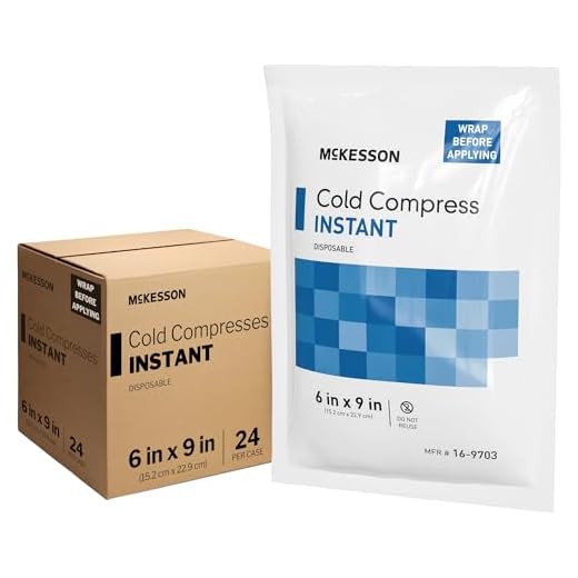 McKesson Cold Compress, Instant Cold Pack, Disposable, 6 in x 9 in, 1 Count, 24 Packs, 24 Total