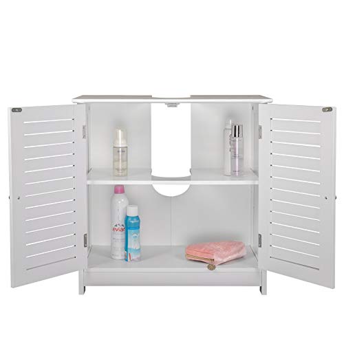 EUGAD-Armario-Bajo-Lavabo-Mueble-para-Debajo-de-Lavabo-Mueble-Lavabo-de-Bano-Almacenamientocon-2-Puertas-MDF-60-x-30-x-60-cm-Blanco-0016WY