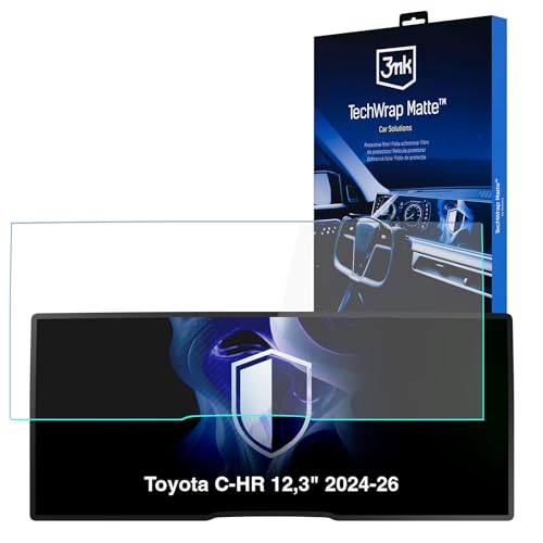 3mk TechWrap Matte Folia Ochronna na Ekran Nawigacji do Toyota C-HR 12,3" 2024-26, Matowa Powłoka Antyrefleksyjna, Redukcja Odcisków Palców, Ochrona Wyświetlacza
