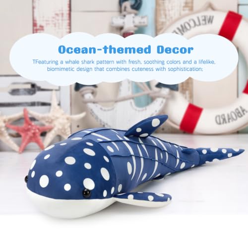 Image of Tezituor 43.3 Inch Giant Whale Shark Stuffed Animal, 4ft Large Stuffed Whale Shark Plush Body Pillow for Girls Boys, Soft Ocean Plush Toy Theme Birthday Gift for Kids Adults
