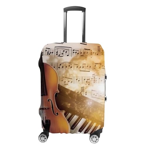 Housse de valise notes de musique et piano protection lavable XL