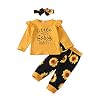 Borlai Baby Meisje Little Miss Sassy Outfits Peuter Zonnebloem Bloemen Top Broek Hoofdband Kleding Pak