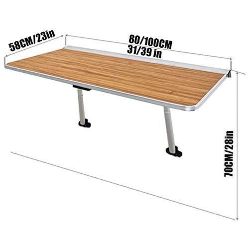 Table murale pliante aluminium table ordinateur bureau rabattable table à manger cuisine - 3