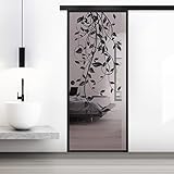 Porte coulissante en verre pour intérieur moderne BOSS de 8 mm d'épaisseur, verre de sécurité trempé avec design DANCE fabriqué à partir de matériaux de haute qualité et un design moderne et durable