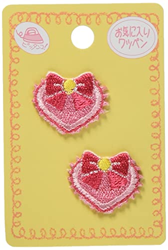 KIYOHARA お気に入り ミニワッペン ハートリボン 約幅2.3cm×縦1.9cm 2枚入り MOW641