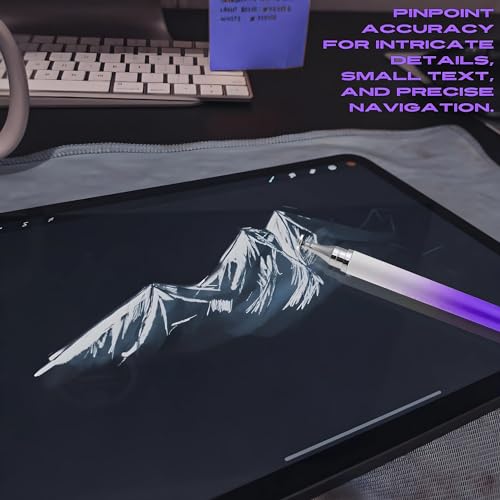 Image of 2-Way Dual-Sided Stylus Pen for All Touch Screen Devices Android Mobile Phones Tablets Pads Smartphones - Purple Gradient