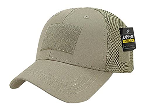 Rapdom Tactical Low Crown Air Mesh Tactical Caps, Khaki