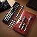 Gisafai 6 Pcs Bolt Action Pen Kits for Woodturning Bolt Bullet Pens for Men Gift Woodturning Ballpoint Kit Turning with Mandrel Slimline Turning Supplies DIY Gift for Men(Silver, Gold, Black)
