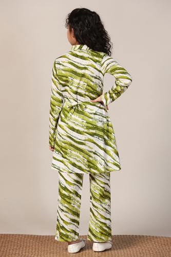 Image of Fashion Dream Girl's Rayon Abstract Printed Clothing Set|Co-ord Set|Casual Wear|Coordinate Outfit for Girls