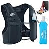 Running Vest for Women Men, Touchscreen Phone Pocket | 500ml Soft Flask, Lightweight Hydration Vest, Adjustable Fit, US Patent, Reflective Strip, for Marathon, Hiking, Cycling