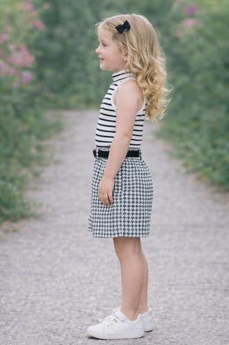Image of Girl's Solid Cotton Blend Style Top and Shorts Set