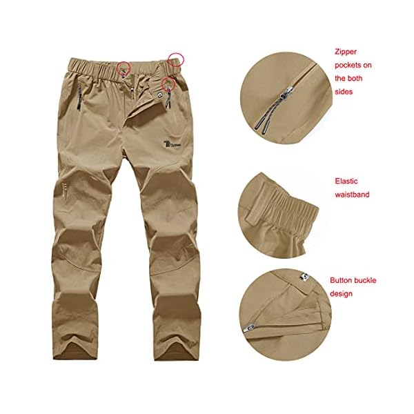 Gopune-Womens-Outdoor-Hiking-Pants-Lightweight-Quick-Dry-Water-Resistant-Mountain-Trouser Gopune Women's Outdoor Lightweight Quick Dry Sportswear Water Resistant Hiking Pants with Pockets (Khaki,M)