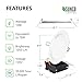 Sunco 12 Pack 6 Inch LED Recessed Light, Ceiling Canless Recessed Lights, Baffle Trim Ultra Thin, 850 LM, 14W, 5000K Daylight, Dimmable, Wafer Thin with Junction Box