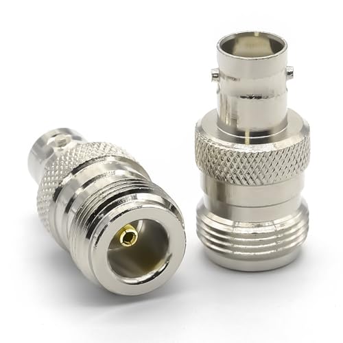 Conectores coaxiales N hembra a BNC hembra, pack de 2 miniatura 1